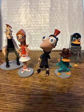 Lote de 5 2011 figuras de Disney Phineas y Ferb Cake Toppers Jakks 2da dimensión segunda mano  Embacar hacia Argentina