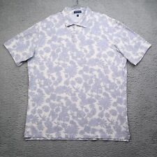 Peter Millar Crown Crafted Mens XL Ace Polo Shirt Pique Cotton Blend Floral for sale  Shipping to South Africa