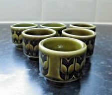Hornsea Heirloom Green Egg Cups x 6 for sale  CHICHESTER