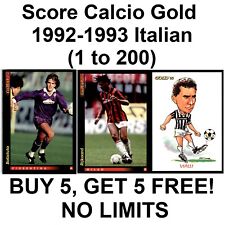 Pontuação Calcio Gold 1992-1993 Italiano (1 a 200) **Selecione as cartas**, usado comprar usado  Enviando para Brazil