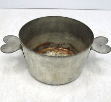Vintage French Cordon Bleu Tinned Charlotte Tin Pot Mold #10 Heart Handle France for sale  Shipping to South Africa