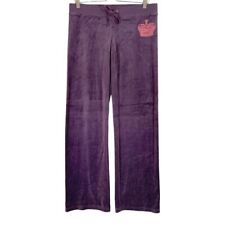 Vintage Juicy Couture Y2k Velour Track Pants Size medium Purple for sale  Shipping to South Africa