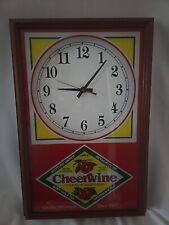 Relógio analógico Cheerwine Soda moldura de madeira por Hanover Clock Co. comprar usado  Enviando para Brazil