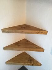 3x recuperata PONTEGGIO Board Ripiani ad angolo in legno rustico di legno mensola industriale usato  Spedire a Italy