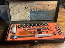 Used, Vintage Tat 1/4” 3/8” Drive Socket Set 53721 Very Cool Old Set for sale  Shipping to South Africa