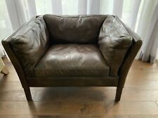 Brown leather armchair for sale  READING