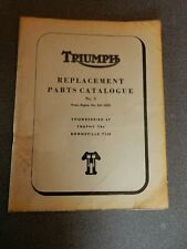 Triumph parts catalogue for sale  NORTHWICH