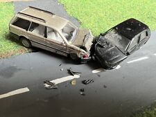 H0 1:87 Unfall VW Renault Crash Diorama Rettung Umbau Wiking Herpa Auto Polizei gebraucht kaufen  Aue