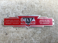 "Delta Milwaukee Name Tag Indge 6"" lijadora de cinturón 10"" sierra de mesa inclinable 6 3/4"" x 1 3/4", usado segunda mano  Embacar hacia Argentina