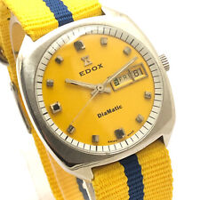 Relógio de pulso estilo vintage EDOX DiaMAtic fabricado na Suíça 34mm automático data dia gants, usado comprar usado  Enviando para Brazil