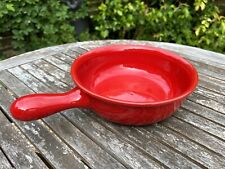 Used, VINTAGE Italian VULCANIA bright red glazed terracotta ceramic pan saucepan for sale  Shipping to South Africa