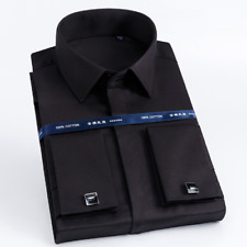 Luxury Mercerized Cotton French Cuff Button Shirts  Tuxedo Wedding Shirt Dress for sale  Shipping to South Africa