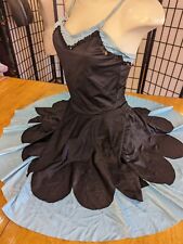 Adult Medium Blue Black Sequined Dance Costume Dress lyrical Fairy Halloween, used for sale  Shipping to South Africa