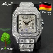 Iced wristwatch diamond for sale  Shipping to Ireland