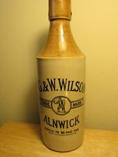 OLD 1890's STONEWARE GINGER BEER BOTTLE  "G.&W. WILSON ALNWICK" BUCHAN EDINBURGH for sale  Shipping to Canada