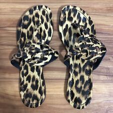 Tory Burch Miller Natural Leopard Patent Leather Sandals 8 1/2 8.5 M for sale  Shipping to South Africa