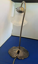 Lámpara de mesa de tulipán vintage de latón cuello de ganso. ¡Buen estado con vidrio original!, usado segunda mano  Embacar hacia Argentina