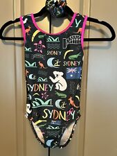 EUC Plum Practicewear Gymnastics Leotard Sz Child Large Sydney Australia Edition for sale  Shipping to South Africa