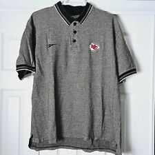 Polo vintage Reebok NFL Kansas City Chiefs Pro Line para hombre mediano negro gris segunda mano  Embacar hacia Mexico