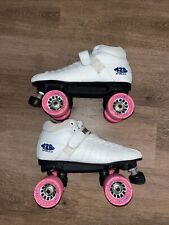 Pacer Roller Derby Patines Mujer Talla 7 Blanco Rosa Pacer 428 Pro Series Quads segunda mano  Embacar hacia Argentina