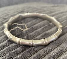 Silver bamboo bangle for sale  ILKLEY