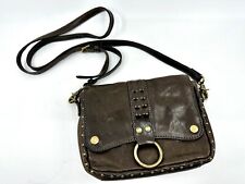 Bolsa de mão Frye Roxanne tiracolo tachas marrom escuro couro desgastado rara! comprar usado  Enviando para Brazil