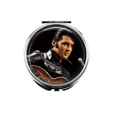 1 Elvis Presley Compacto De Maquiagem Portátil Espelho de Aumento Dupla, usado comprar usado  Enviando para Brazil