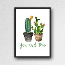 cactus you and me print PICTURE botanical plant A4 unframed wall art gloss 220 comprar usado  Enviando para Brazil