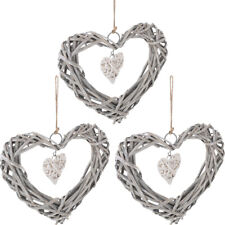 3pcs wicker heart for sale  Shipping to Ireland