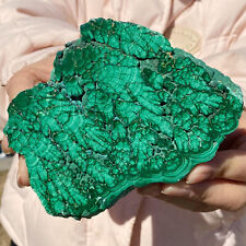 Usado, Bloco de cristal de malaquita verde natural 371G amostra padrão quartzo polido comprar usado  Enviando para Brazil