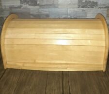 Roll Top Light Oak Wood Bread Box by Kamenstein Corp 15"x8"x9" NICE for sale  Shipping to South Africa