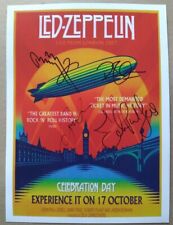 Pôster autografado Led Zeppelin 12-10 07 O2 Arena London Celebration Day  comprar usado  Enviando para Brazil