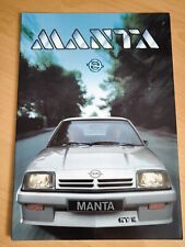 Opel Manta GT/E brochure Opel for sale  Shipping to South Africa