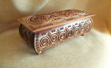 1pc. Wood Carved Box Сувенір Necklace Jewelry Gift Box Ukrainian souvenir walnut comprar usado  Enviando para Brazil