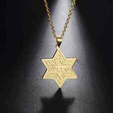 Collar Colgante Estrella de David Chai Acero Inoxidable Amuleto Israel Joyería Judía, usado segunda mano  Embacar hacia Argentina