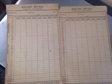 VINTAGE 1940S PAIR OF LONDON TRANSPORT TRAM TROLLEYBUS CONDUCTORS WAY BILL for sale  Shipping to South Africa