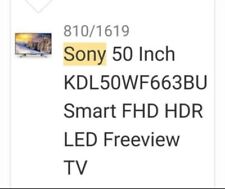Sony inch kdl50wf663bu for sale  LONDON