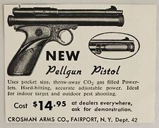1954 Impressão Ad Crosman Arms Pistolas Pellgun CO2 Fairport, Nova York comprar usado  Enviando para Brazil
