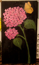 *~*PRIMITIVO*~* HP FOLK ART PRIM HYDRANGEA *~* BORBOLETA *~* MADEIRA RECUPERADA comprar usado  Enviando para Brazil