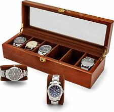Drewniane etui do przechowywania zegarków ze szkłem na sprzedaż  PL