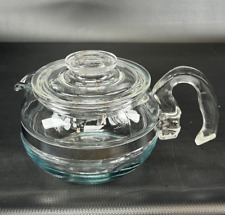 Vintage PYREX Flameware Glass Tea Kettle 6 Cup 8336 with Lid Blue Tint for sale  Shipping to South Africa