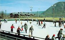 1959 NY Bear Mountain Inn State Park pista de gelo artificial cartão postal de inverno C81, usado comprar usado  Enviando para Brazil
