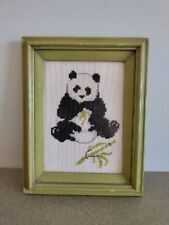 Vintage crossstitch panda for sale  El Cajon