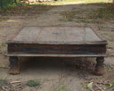 Mesa de centro bajot baixa de madeira antiga indiana antiga artesanal primitiva de 1800 comprar usado  Enviando para Brazil