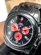 Reloj para hombre Swiss Militaire by Big Ben esfera roja negra cronógrafo acero segunda mano  Embacar hacia Argentina