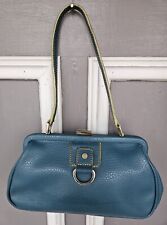 Bolsa de mão vintage Tommy Hilfiger bolsa de couro azul, prata hardware bolsa Y2K (Bc) comprar usado  Enviando para Brazil