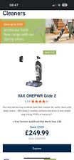Vax onepwr glide for sale  NEWMARKET