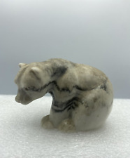 Estatueta de urso polar de pedra de mármore artesanal vintage Pearlite Canadá comprar usado  Enviando para Brazil