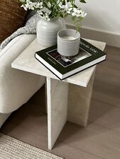 Travertine side table d'occasion  Expédié en Belgium