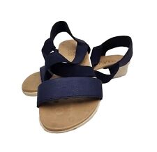 Sandálias anabela Malu Cleo 1 azul marinho superconforto tamanho 8 comprar usado  Enviando para Brazil